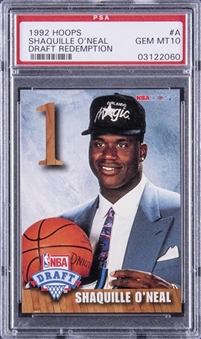 1992-93 Hopps "Draft Redemption" #A Shaquille ONeal Rookie Card - PSA GEM MT 10